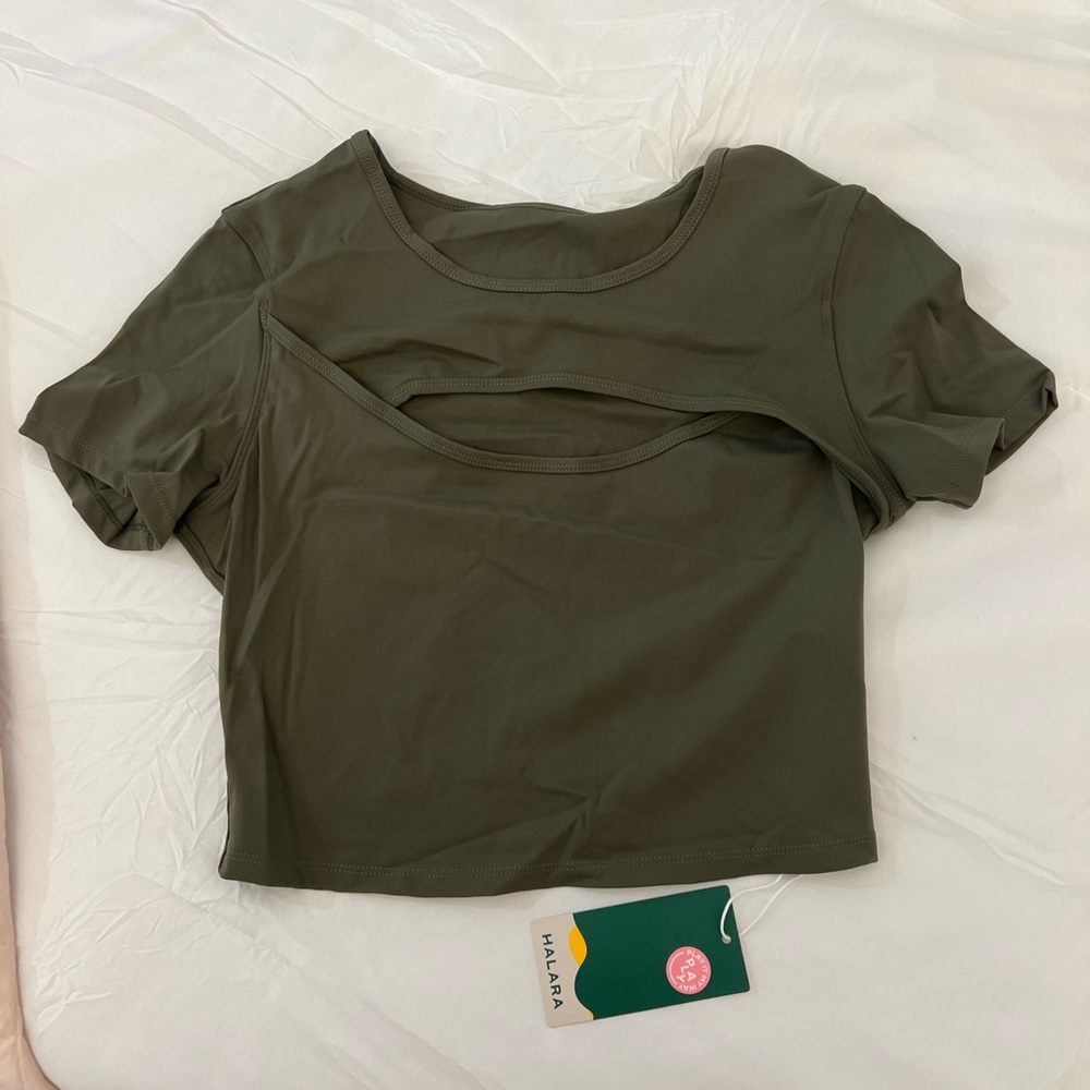 HALARA Olive Green Crop Top